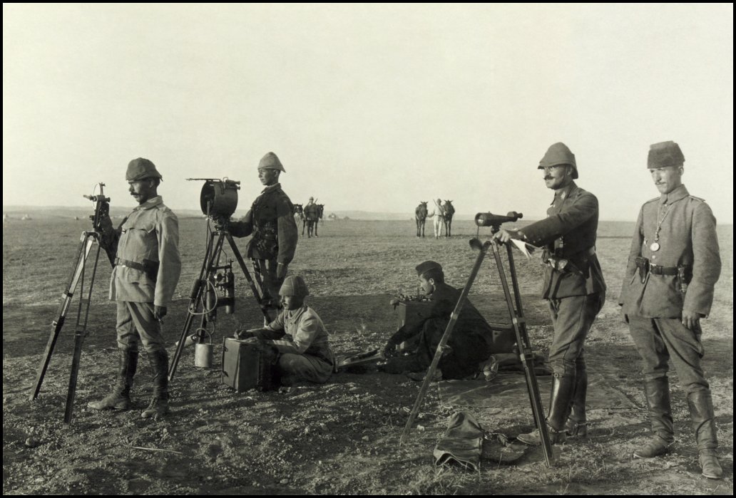 1. Dnya Sava Filistin Cephesinde Osmanl Ordusu\'na bal helyograf ekibi (Huj, 1917)